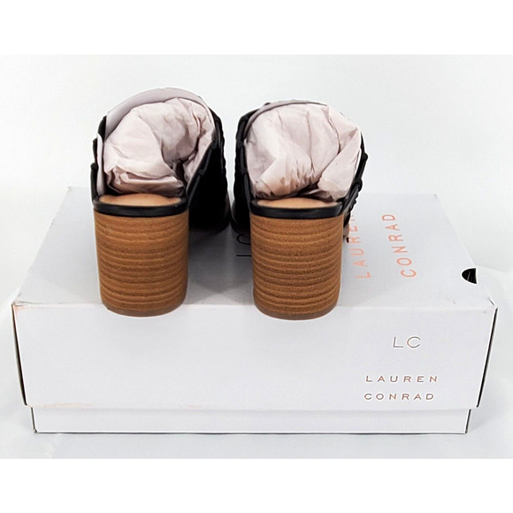 LC Lauren Conrad Women's Size 6 Riverbirch Black Slip On Mules New - Picture 3 of 7